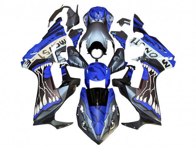 Billige Honda CBR1000RR Motorrad Verkleidung 2017-2024 - Blau Grau Glanzendes Schwarz Monster