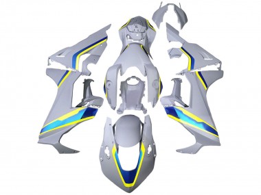 Billige Honda CBR1000RR Motorrad Verkleidung 2017-2023 - Weiss Blau Gelb