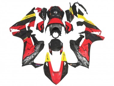 Billige Honda CBR1000RR Motorrad Verkleidung 2017-2023 - Rot Gelb Schwarz Carbonfaser