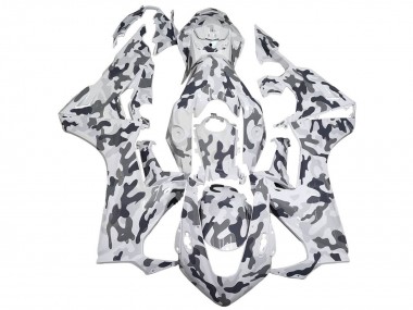 Billige Honda CBR1000RR Motorrad Verkleidung 2017-2023 - Weiss Grau Camouflage