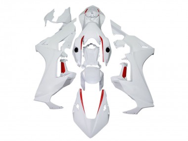 Billige Honda CBR1000RR Motorrad Verkleidung 2017-2023 - Weiss mit Rot Linie