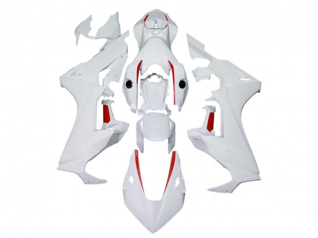 Billige Honda CBR1000RR Motorrad Verkleidung 2017-2024 - Weiss mit Rot Linie