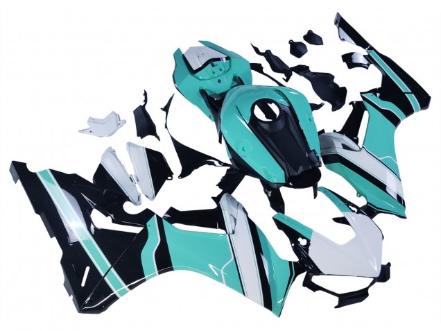 Billige Honda CBR1000RR Motorrad Verkleidung 2017-2024 - Weiss Hellblau Glanzendes Schwarz