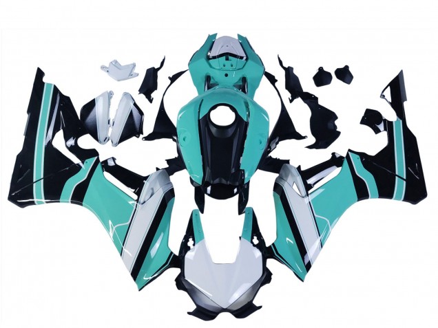 Billige Honda CBR1000RR Motorrad Verkleidung 2017-2024 - Weiss Hellblau Glanzendes Schwarz