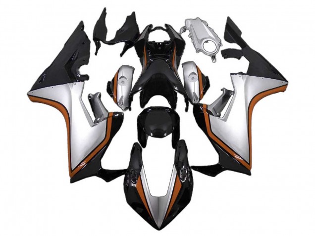 Billige Honda CBR1000RR Motorrad Verkleidung 2017-2024 - Silber Orange Glanzendes Schwarz