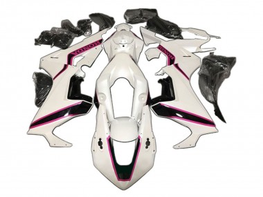 Billige Honda CBR1000RR Motorrad Verkleidung 2017-2023 - Weiss Rosa Glanzendes Schwarz