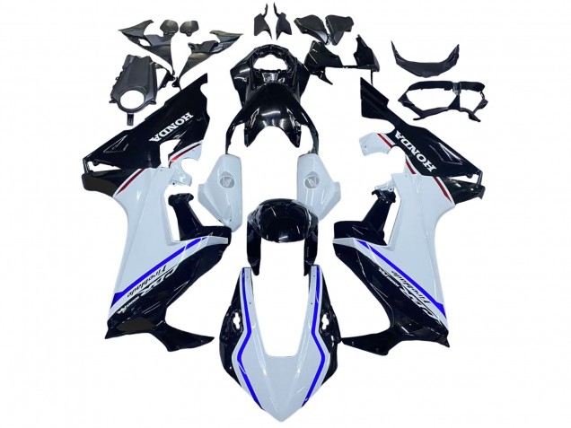 Billige Honda CBR1000RR Motorrad Verkleidung Kit 2017-2024 - Weiss Blau Glanzendes Schwarz