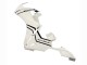 Billige Honda CBR1000RR Motorrad Verkleidung 2017-2024 - Weiss mit Schwarz Streifen Fireblade
