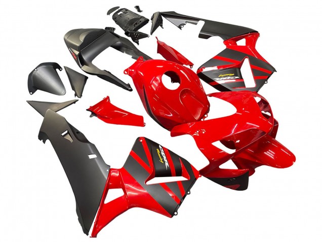 Billige Honda CBR600RR Motorrad Verkleidung 2003-2004 - Rot Matt Schwarz Rennen