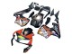 Billige Honda CBR600RR Motorrad Verkleidung 2003-2004 - Matt Schwarz Orange Repsol Rossi 46