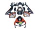 Billige Honda CBR600RR Motorrad Verkleidung 2003-2004 - Matt Schwarz Orange Repsol Rossi 46