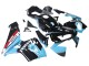 Billige Honda CBR600RR Motorrad Verkleidung 2003-2004 - Hellblau Rot Glanzendes Schwarz Dunlop