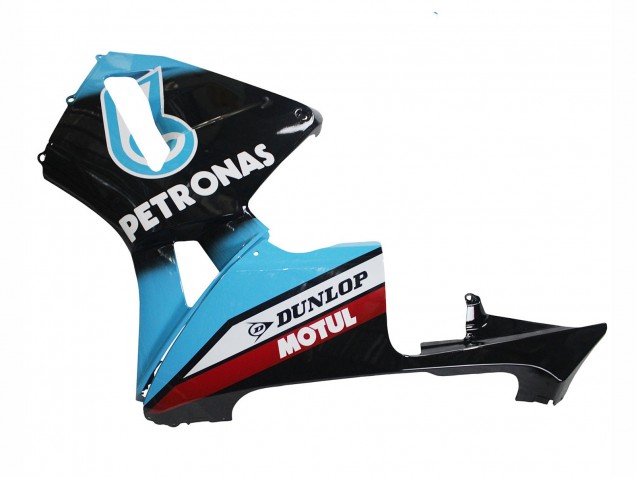 Billige Honda CBR600RR Motorrad Verkleidung 2003-2004 - Hellblau Rot Glanzendes Schwarz Dunlop