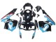 Billige Honda CBR600RR Motorrad Verkleidung 2003-2004 - Hellblau Rot Glanzendes Schwarz Dunlop