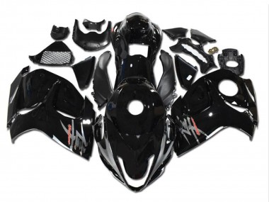 Billige Suzuki GSXR 1300 Hayabusa Motorrad Verkleidung 2008-2020 - Glanzendes Schwarz Grau