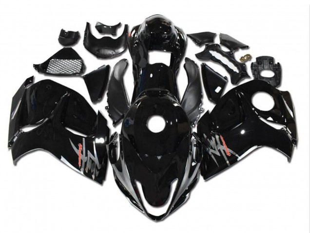 Billige Suzuki GSXR 1300 Hayabusa Motorrad Verkleidung 2008-2020 - Glanzendes Schwarz Grau
