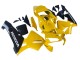 Billige Honda CBR600RR Motorrad Verkleidung 2003-2004 - Gelb Glanzendes Schwarz