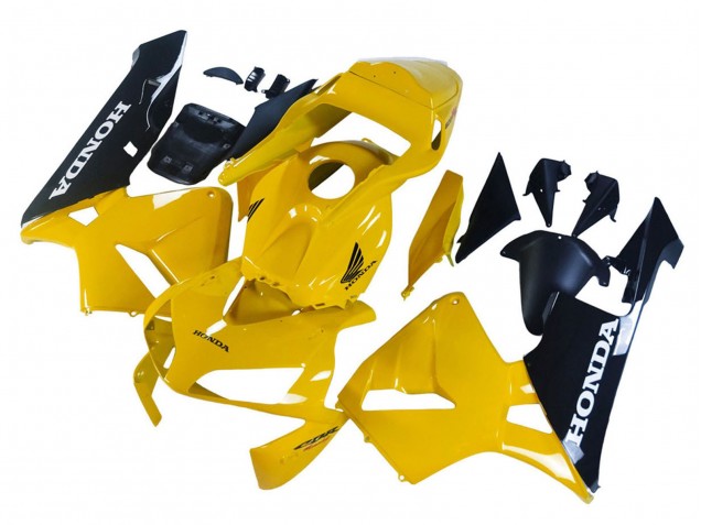 Billige Honda CBR600RR Motorrad Verkleidung 2003-2004 - Gelb Glanzendes Schwarz
