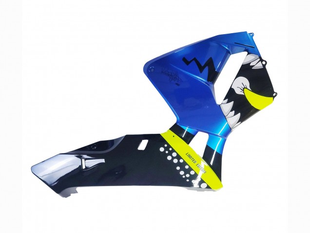 Billige Honda CBR600RR Motorrad Verkleidung 2003-2004 - Blau Neon Gelb Glanzendes Schwarz Hai