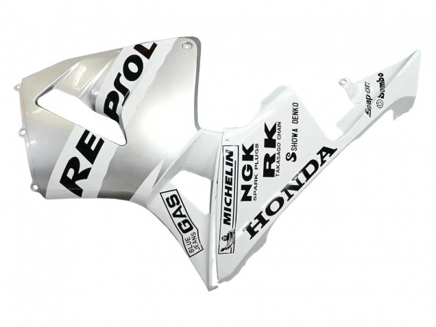 Billige Honda CBR600RR Motorrad Verkleidung 2003-2004 - Weiss Silber Schwarz Repsol