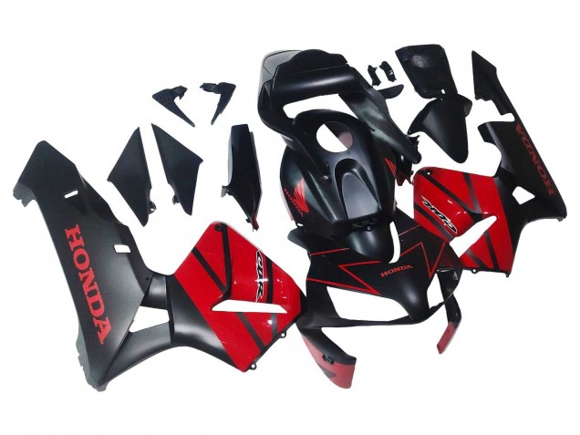 Billige Honda CBR600RR Motorrad Verkleidung 2003-2004 - Rot Glanzendes Schwarz Matt Schwarz