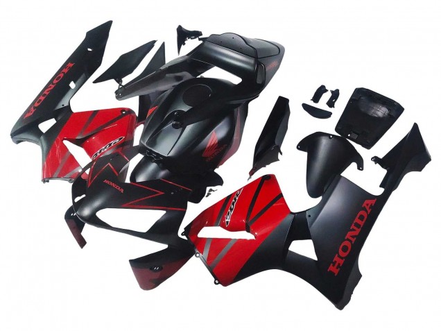 Billige Honda CBR600RR Motorrad Verkleidung 2003-2004 - Rot Glanzendes Schwarz Matt Schwarz