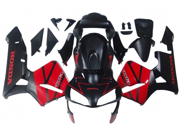 Billige Honda CBR600RR Motorrad Verkleidung 2003-2004 - Rot Glanzendes Schwarz Matt Schwarz