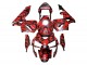 Billige Honda CBR600RR Motorrad Verkleidung 2003-2004 - Schwarz Rot Grau Camouflage