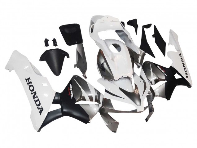 Billige Honda CBR600RR Motorrad Verkleidung 2003-2004 - Weiss Matt Schwarz Rennen
