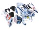 Billige Honda CBR600RR Motorrad Verkleidung 2003-2004 - Weiss Blau Rot Nastro Azzurro 46