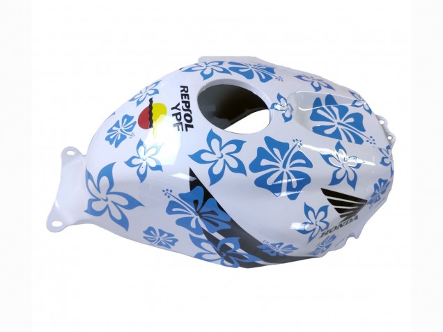 Billige Honda CBR600RR Motorrad Verkleidung 2003-2004 - Weiss Blau Rot Nastro Azzurro 46