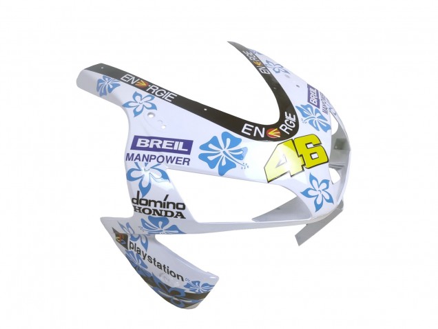 Billige Honda CBR600RR Motorrad Verkleidung 2003-2004 - Weiss Blau Rot Nastro Azzurro 46