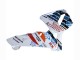 Billige Honda CBR600RR Motorrad Verkleidung 2003-2004 - Weiss Blau Rot Nastro Azzurro 46