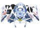 Billige Honda CBR600RR Motorrad Verkleidung 2003-2004 - Weiss Blau Rot Nastro Azzurro 46