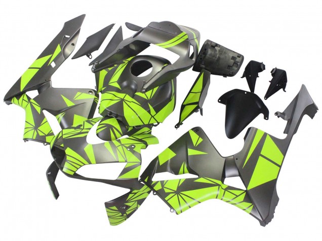 Billige Honda CBR600RR Motorrad Verkleidung 2003-2004 - Gelb Matt Schwarz