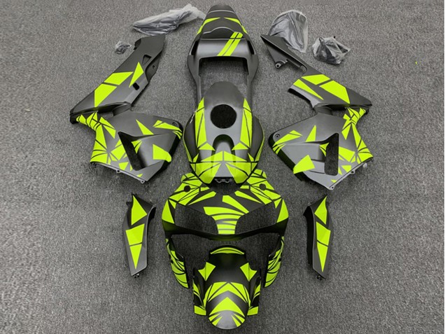 Billige Honda CBR600RR Motorrad Verkleidung 2003-2004 - Gelb Matt Schwarz
