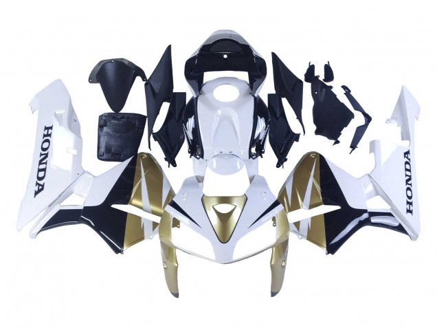 Billige Honda CBR600RR Motorrad Verkleidung 2005-2006 - Gold Weiss Schwarz