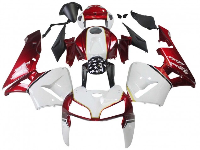 Billige Honda CBR600RR Motorrad Verkleidung Kit 2005-2006 - Rot Weiss Schwarz