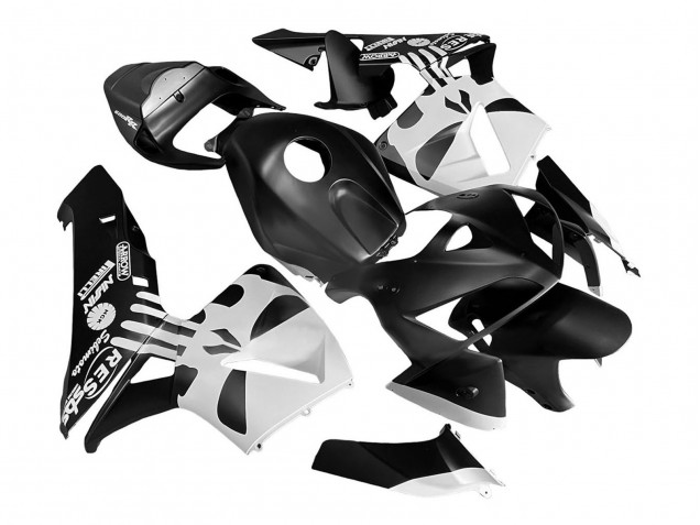 Billige Honda CBR600RR Motorrad Verkleidung 2005-2006 - Schwarz Weiss