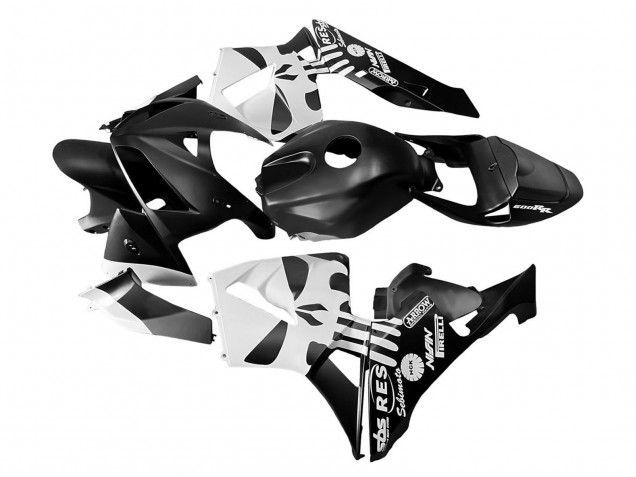 Billige Honda CBR600RR Motorrad Verkleidung 2005-2006 - Schwarz Weiss