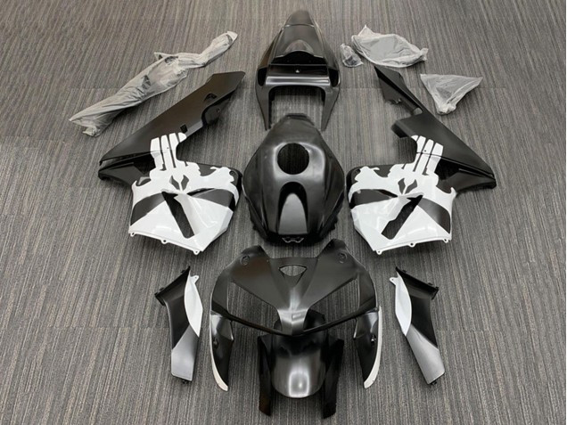 Billige Honda CBR600RR Motorrad Verkleidung Kit 2005-2006 - Schwarz Weiss