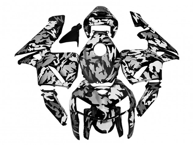 Billige Honda CBR600RR Motorrad Verkleidung 2005-2006 - Schwarz Weiss Grau Camouflage