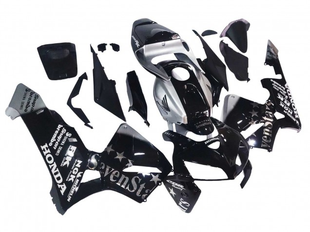 Billige Honda CBR600RR Motorrad Verkleidung 2005-2006 - Schwarz Silber SevenStars