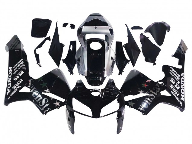 Billige Honda CBR600RR Motorrad Verkleidung 2005-2006 - Schwarz Silber SevenStars