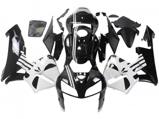 Billige Honda CBR600RR Motorrad Verkleidung 2005-2006 - Schwarz Weiss