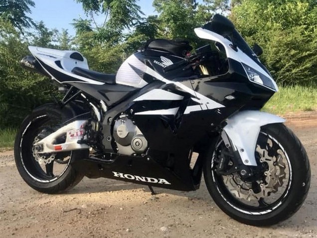 Billige Honda CBR600RR Motorrad Verkleidung 2005-2006 - Schwarz Weiss