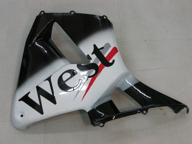 Billige Honda CBR600RR Motorrad Verkleidung 2005-2006 - Glanzendes Schwarz Weiss West