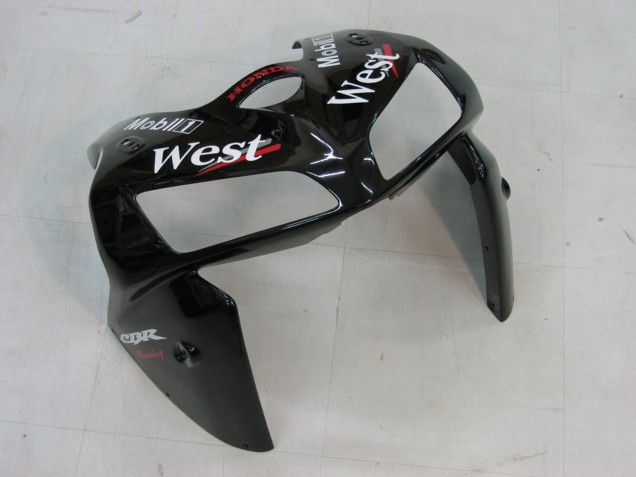 Billige Honda CBR600RR Motorrad Verkleidung 2005-2006 - Glanzendes Schwarz Weiss West