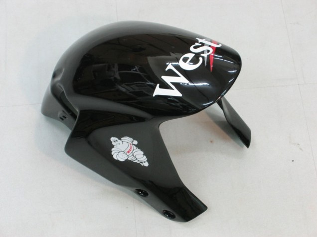 Billige Honda CBR600RR Motorrad Verkleidung 2005-2006 - Glanzendes Schwarz Weiss West