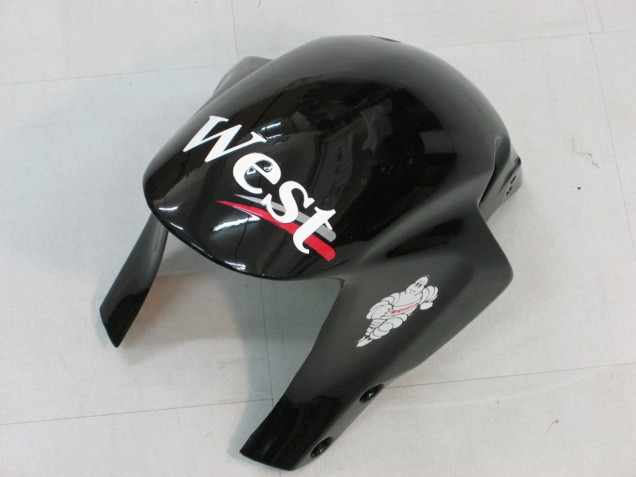 Billige Honda CBR600RR Motorrad Verkleidung 2005-2006 - Glanzendes Schwarz Weiss West